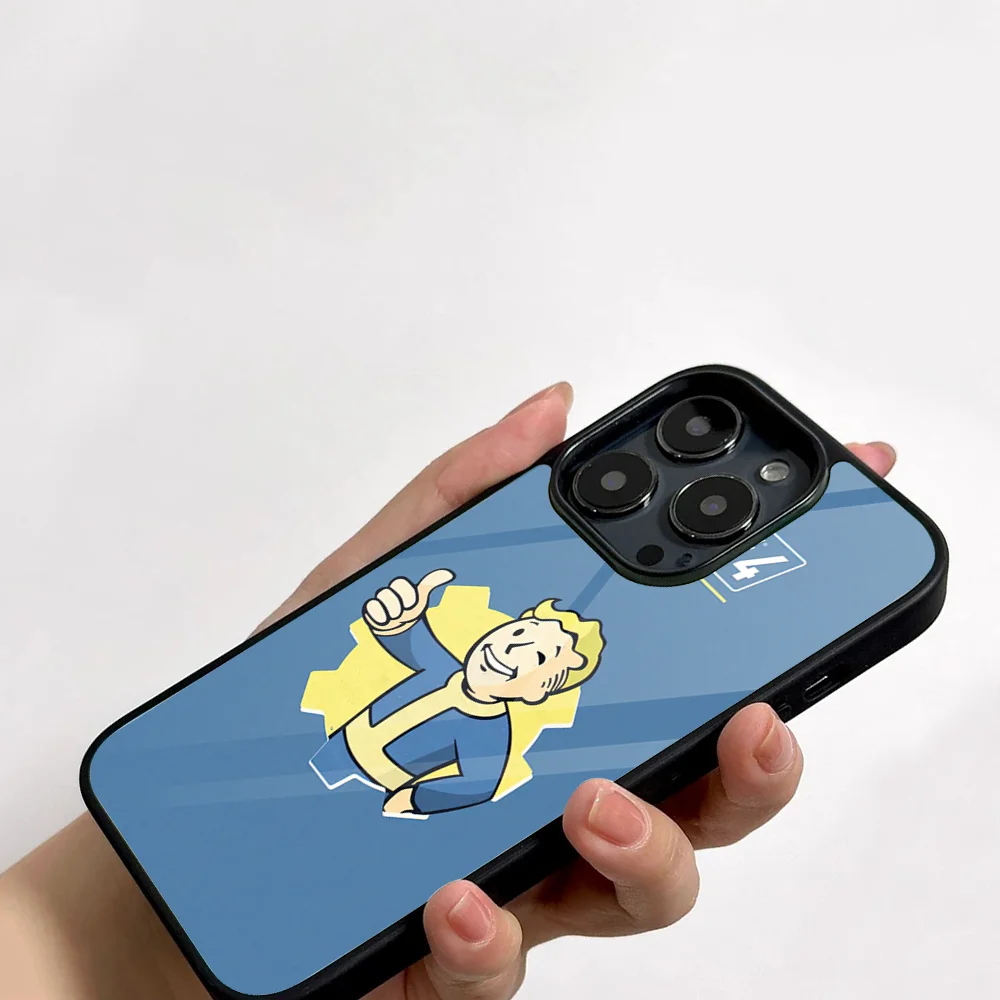 Funny F-Fallout Boy Phone Case For IPhone 11 12 13 14 15 16 Plus Pro Max Mirror Acrylic PC TPU Cover