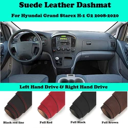 For Hyundai Grand Starex H-1 G2 2008-2020 BD Suede Leather Dashmat Dashboard Cover Pad Dash Mat Car-Styling Carpet Accessories