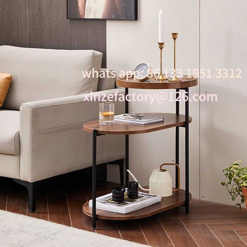 

Customizable Nordic style home bedroom bedside table small table multi-layer shelf sofa side few