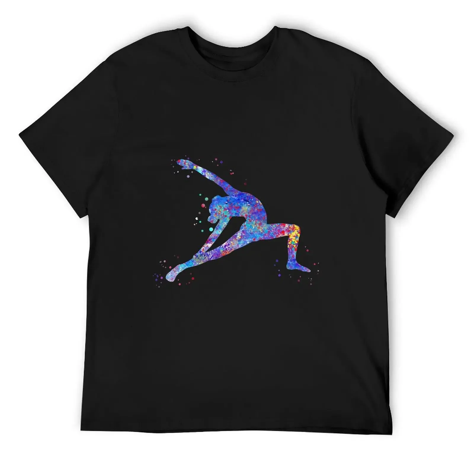 

Gymnastics girl, watercolor gymnastics T-Shirt anime figures summer clothes men clothing