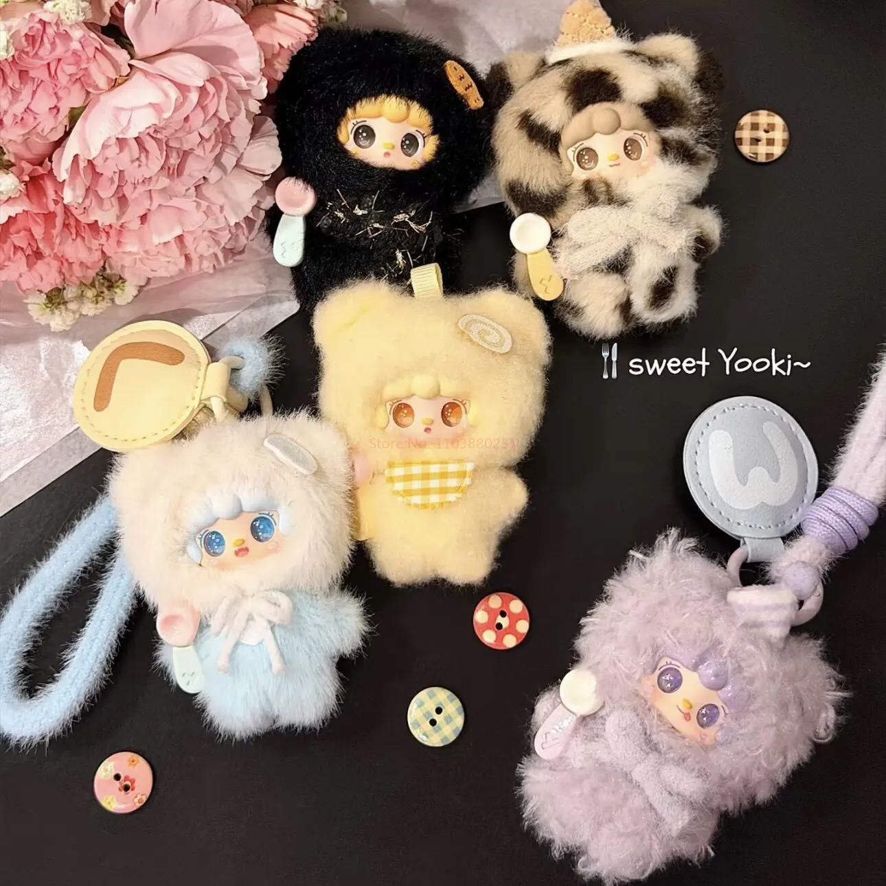 new Yooki phone strap Mini Plush Blind Box Trendy Collectible Toy Plush Doll Bag Pendant Decorative Ornament Gift Toy Collectors view 6