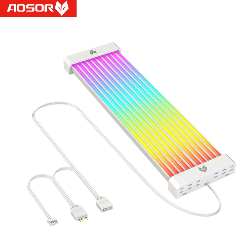 COOLMOON AOSOR AL200 LED Light Strip PC Backlight Flexible LED Light Widening Bendable Multifunctional DIY for 24PIN Motherboard