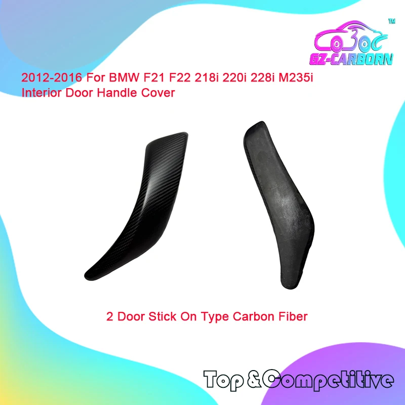 2012 2013 2014 2015 16 For BMW F21 F22 218i 220i 228i M235i 2D Gloss/Matte Black Real Carbon Fiber Interior Door Handle Cover