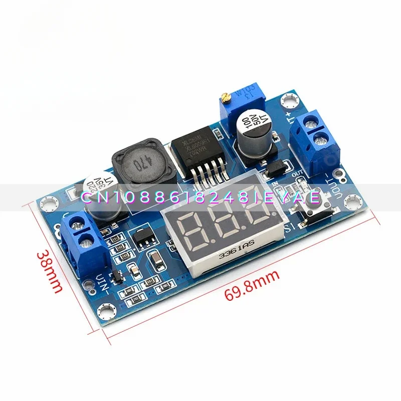 XL6009 DC-DC ปรับ Boost โมดูล 3V ~ 32V ลิตร 5V ~ 35V เอาต์พุตปรับได้พร้อมจอแสดงผลโวลต์มิเตอร์