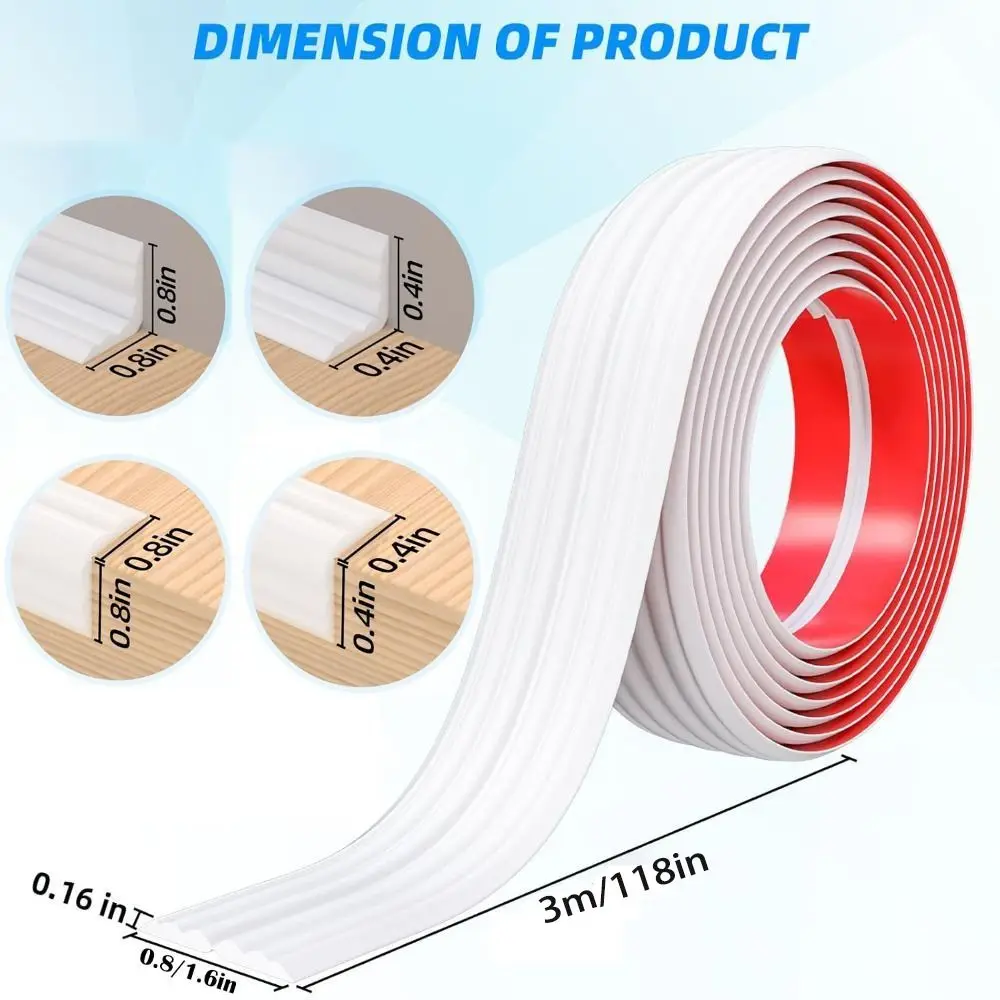 3m hoeklijst voor kinderen veiligheid anti-botsing muur hoekbeschermer zelfklevende flexibele kalefateren strip binnen buiten