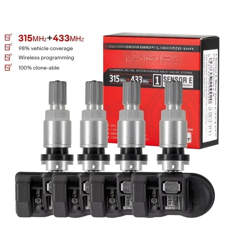 European Union version Autel MX-Sensor 433MHz 315MHz 2-in-1 metal head TPMS tire pressure sensor 4-piece