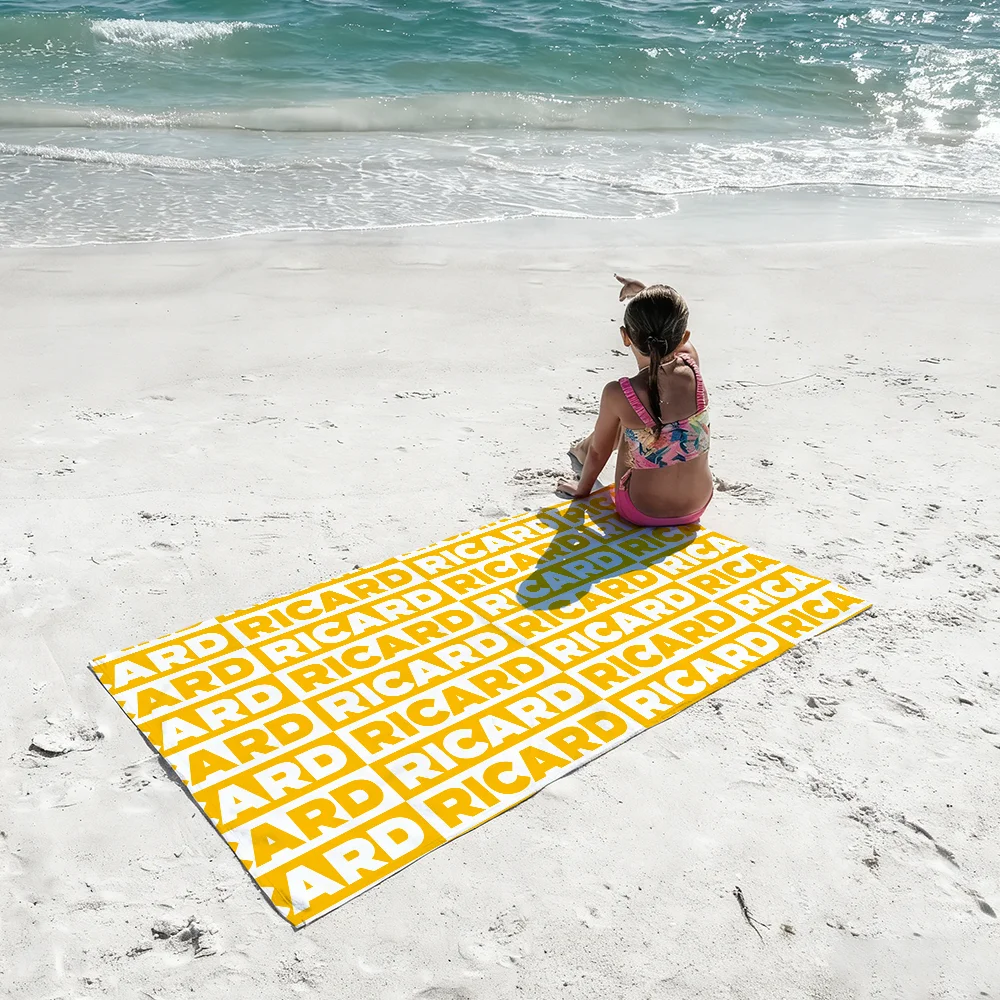 R-Ricard-S logo Towel Quick Dry Absorbent Beach Towel for Sports, Fitness, Swimming and Outdoor Activities