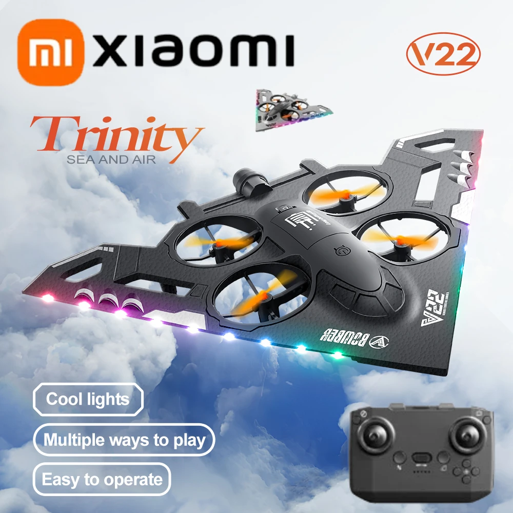 Xiaomi RC Airplane Drones Stunt 2.4GHz Foam Jet Fighter Drop-Resistant Stunt Spin Remote & Light RC Helicopter Toys Children New