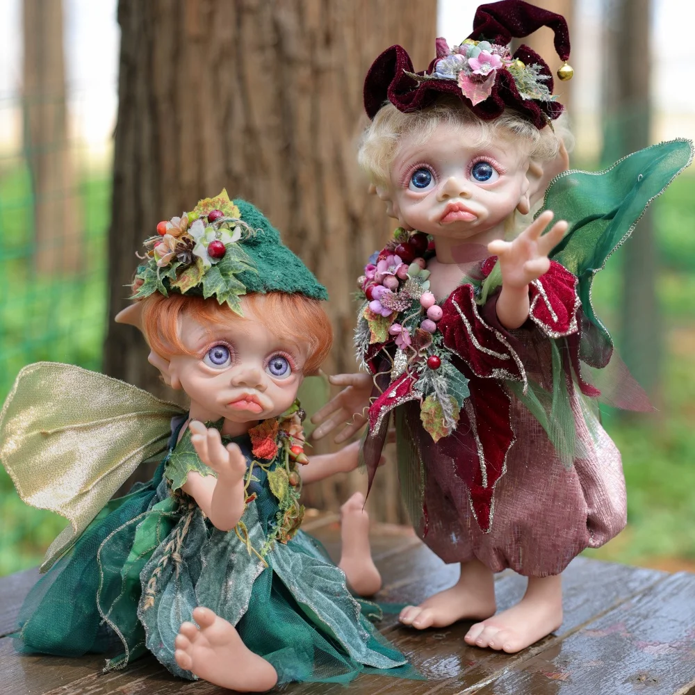 

Cloveray 16 inch Realistic Vinyl Doll With Wings Elf Doll High-quality Handmade Toy Clothes Can Taken Off Kid Birthday Gift