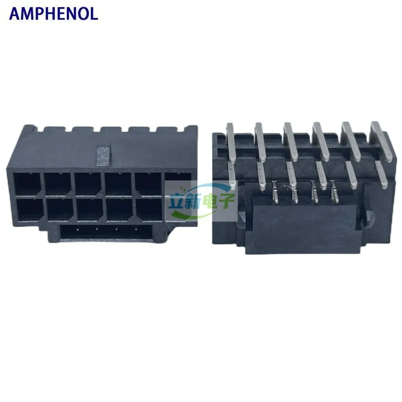 

Amphenol 10160920-1240100LF Horizontal 10P 4P PWR3.0 Curved Pin GEM5 Connector