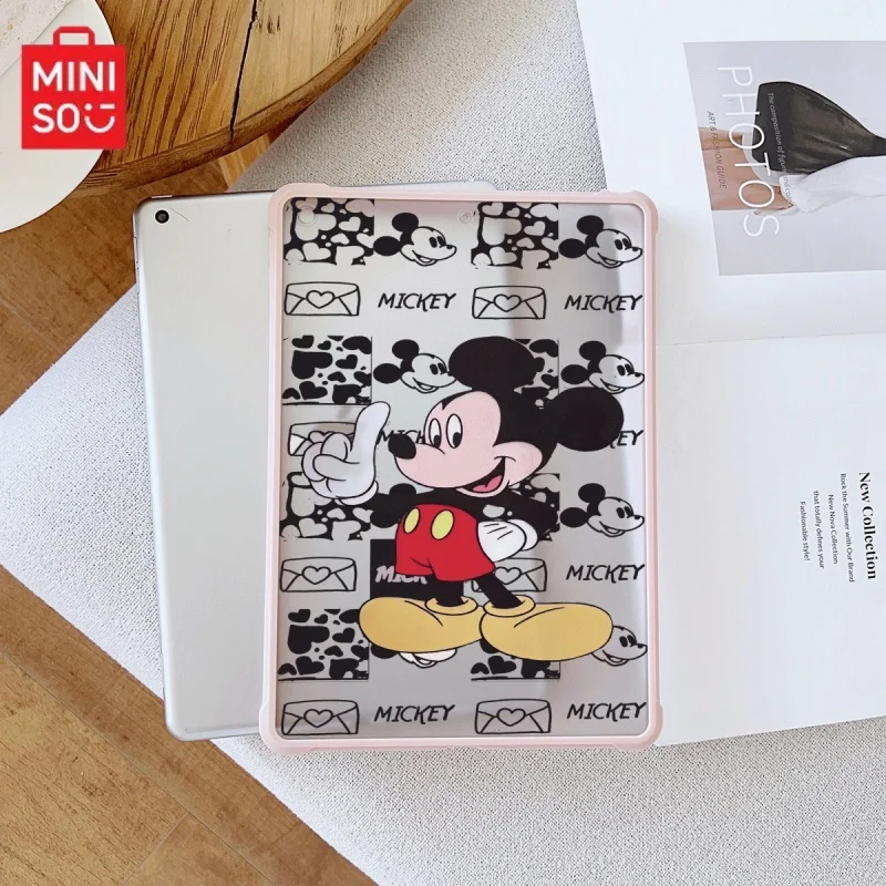 

Miniso Disney милый розовый прозрачный чехол с защитой от падения, подходит для iPad Pro 2022/2024, iPad Air3/5th, iPad Mini 6, iPad 6/10th