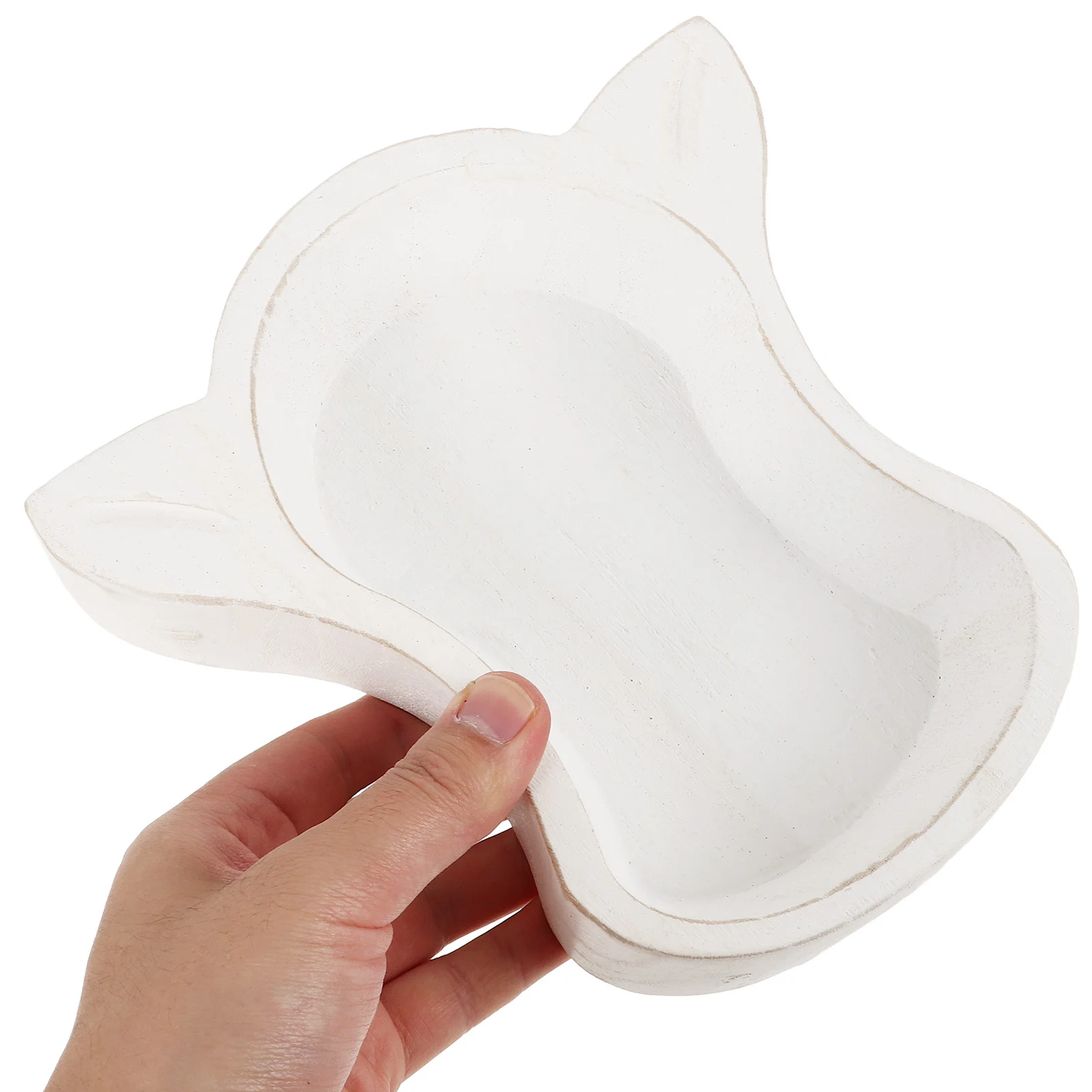 

Natural Wooden Cow Head Bowl Fruit Snack Cake Tray Elegant Home Decor Multi Use Tableware Gift for Family Friends Party