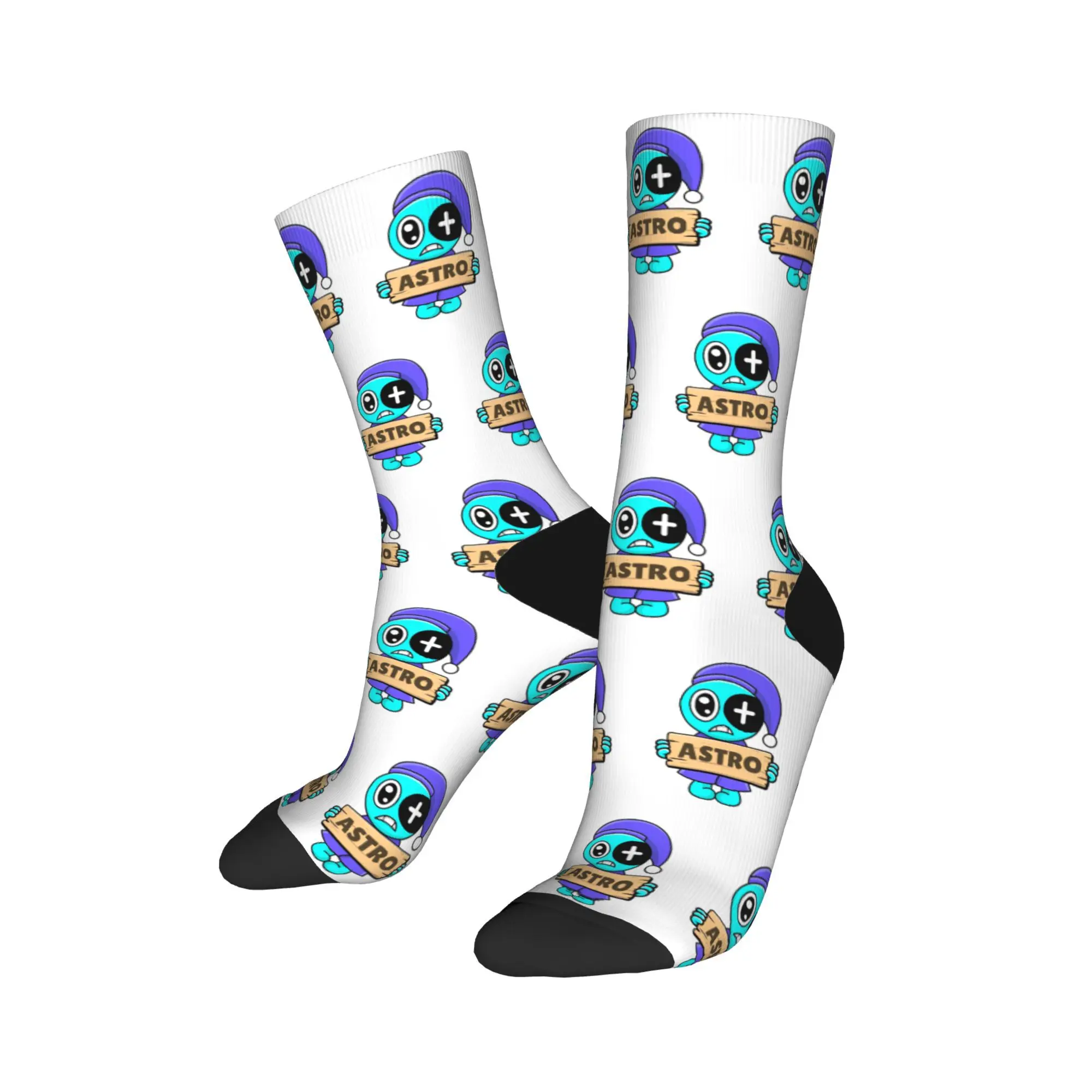 

Casual Dandys World Astro Basketball Socks Polyester Middle Tube Socks for Unisex Non-slip