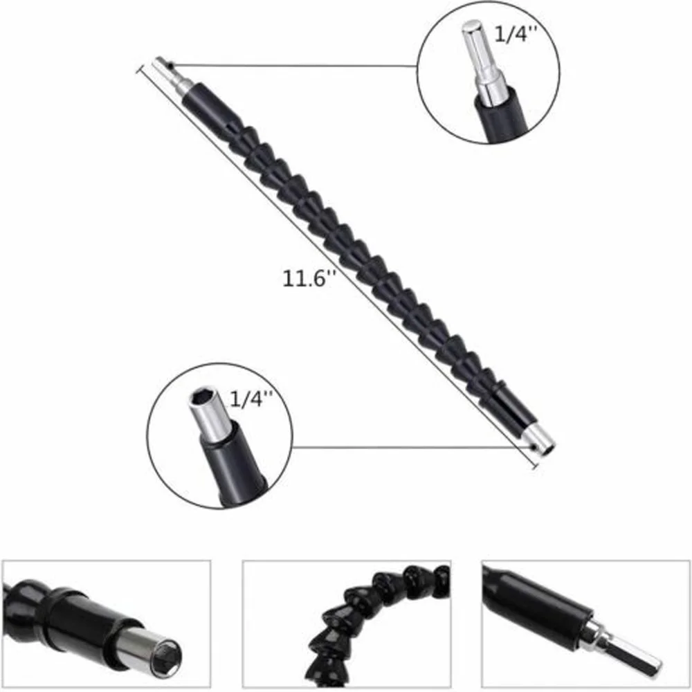 3PCS Adjustable 105 Degree Right Angle Driver Screwdriver Hand Tools Set 1/4 Hex Shank For Power Drill Screwdriver Bits Tools