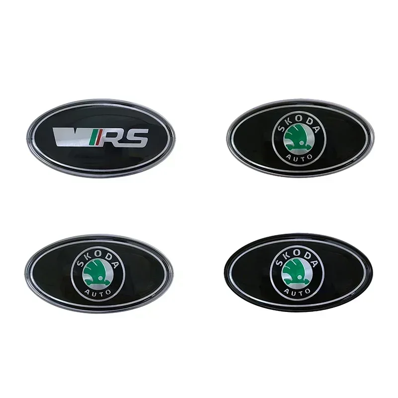 Car Sticker Front Rear for Skoda VRS Octavia 2 A7 Tour RS Rapid Kodiaq Superb Karoq Felicia Yeti Kamiq Auto Emblem Accessories