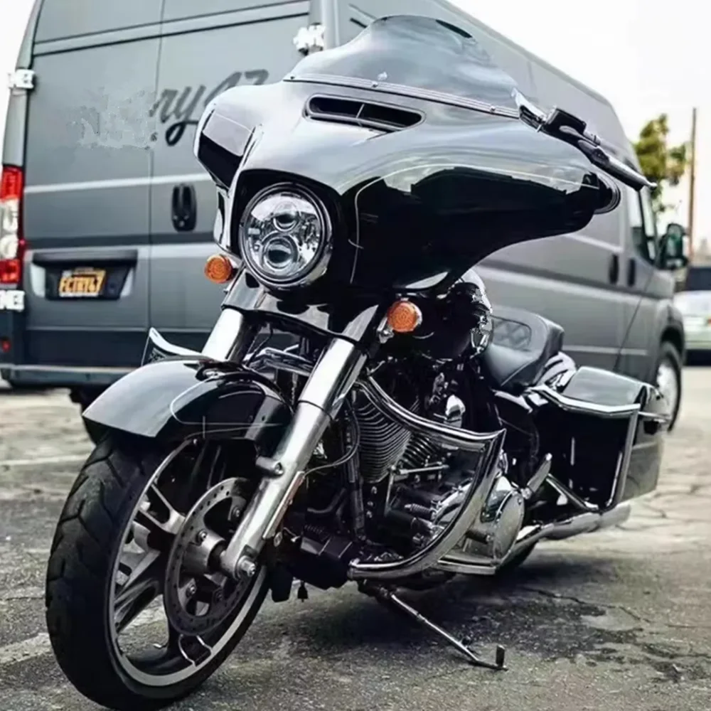 1-1/2'' Bumper Engine Guard Highway Crash Bar For Harley Road King FLHXS Road Glide 06-24 Softail Heritage Fat boy Deluxe 01-24