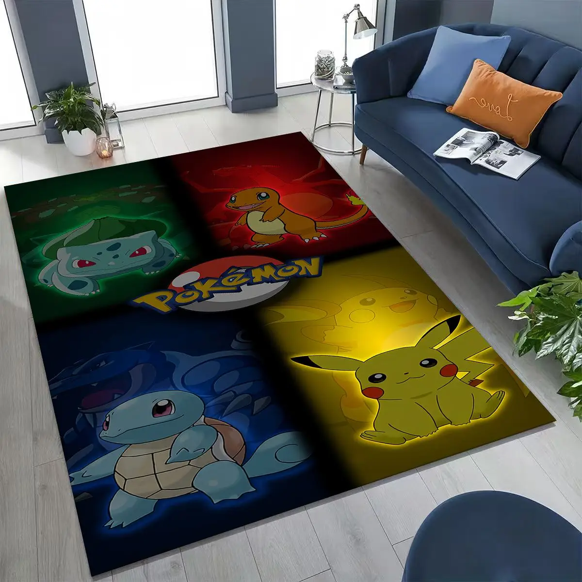 ثلاثية الأبعاد بوكيمون بيكاتشو 2026 نمط جديد الكرتون البساط لغرفة النوم غرفة المعيشة أريكة المنزل ممسحة ديكور ، طفل أكبر اللعب سجادة أرضية غير قابلة للانزلاق #4