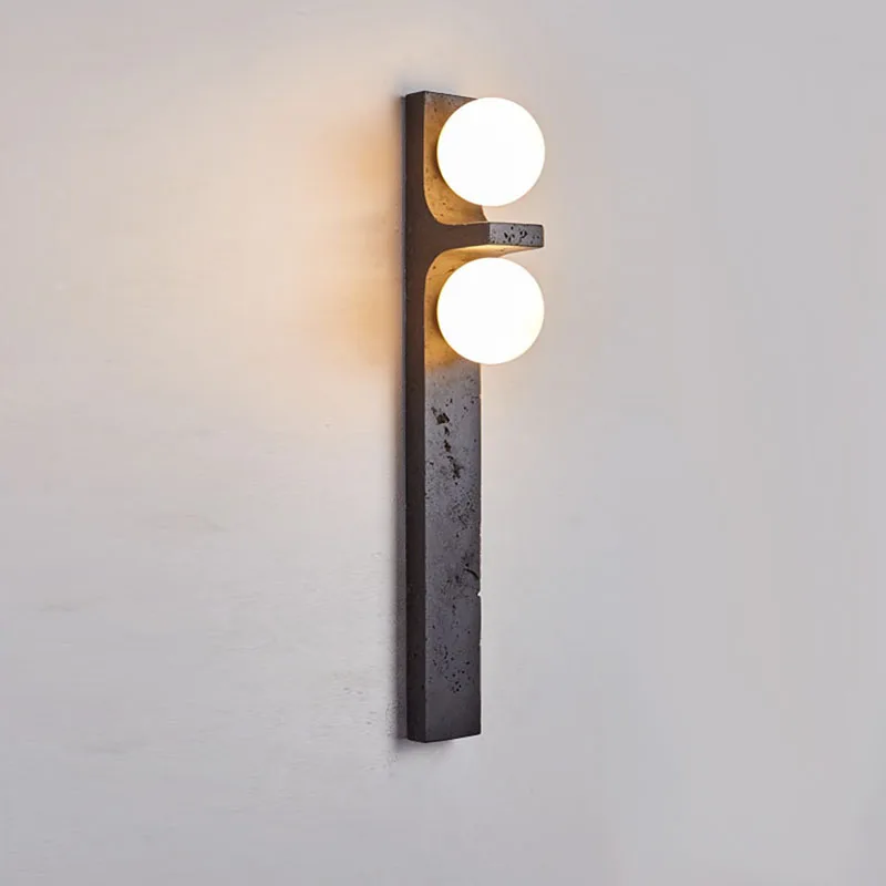 LED Vintage Living Room Bedroom Lighting Designer's Personalized Creativity Black Corridor Staircase Long Strip Stone Wall Lamps