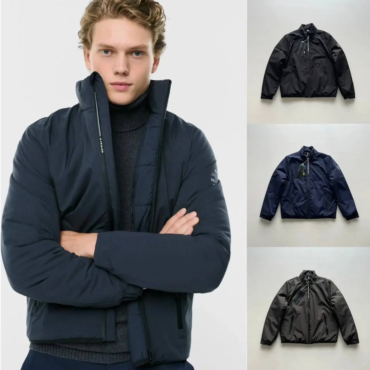 

ECOALF FLLEX high-efficiency warm cotton windproof waterproof warm stand-up collar cotton jacket