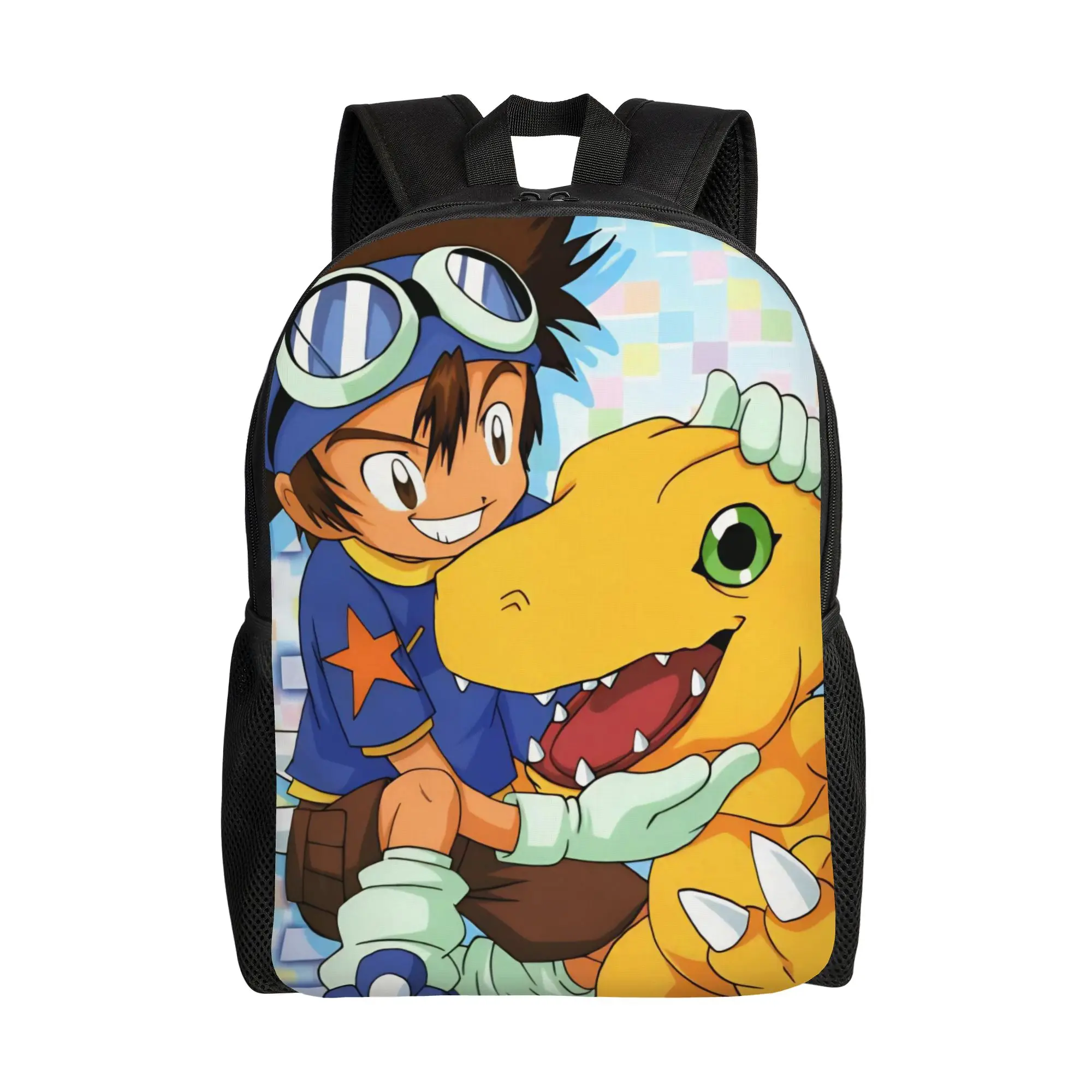 Agumon Digimons Cartoon Backpack for Men Women Cool Student Work Daypack  Laptop Computer Canvas Bags Sports