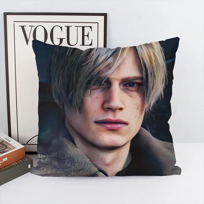 Leon Kennedy Anime Pillow Cover 40x40 Pillowcase Cushion Covers for Bed Pillows Decorative Pillowcases 50x50 Fall Decor Sofa