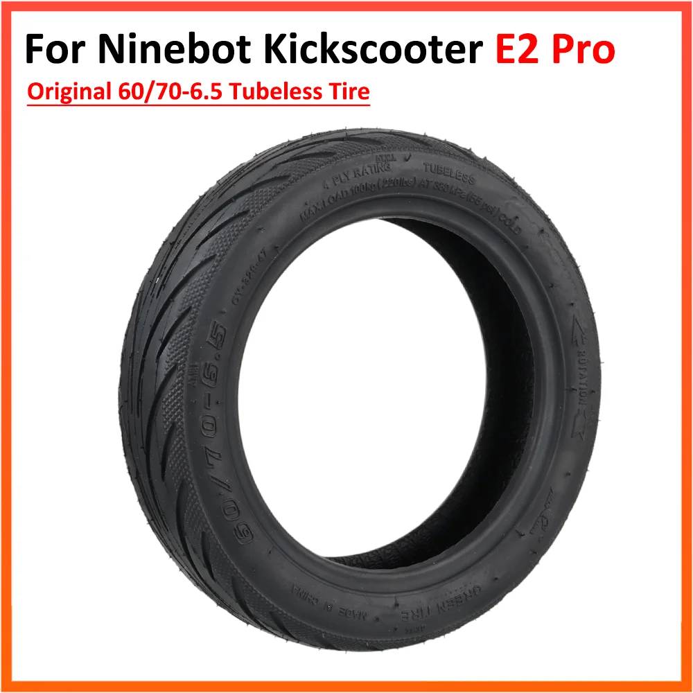 Original 60/70-6.5 Tubeless Tire for Ninebot E2 Pro Electric Scooter KickScooter Front Rear Tires Trye Accessories Parts