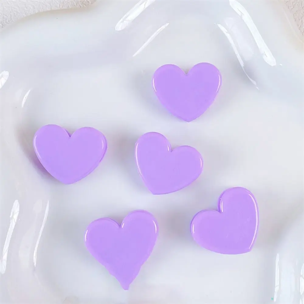 10PCS Portable Mini Love Clip Cute Plastic Label Clip Color Transparency Simple Storage Folder Student