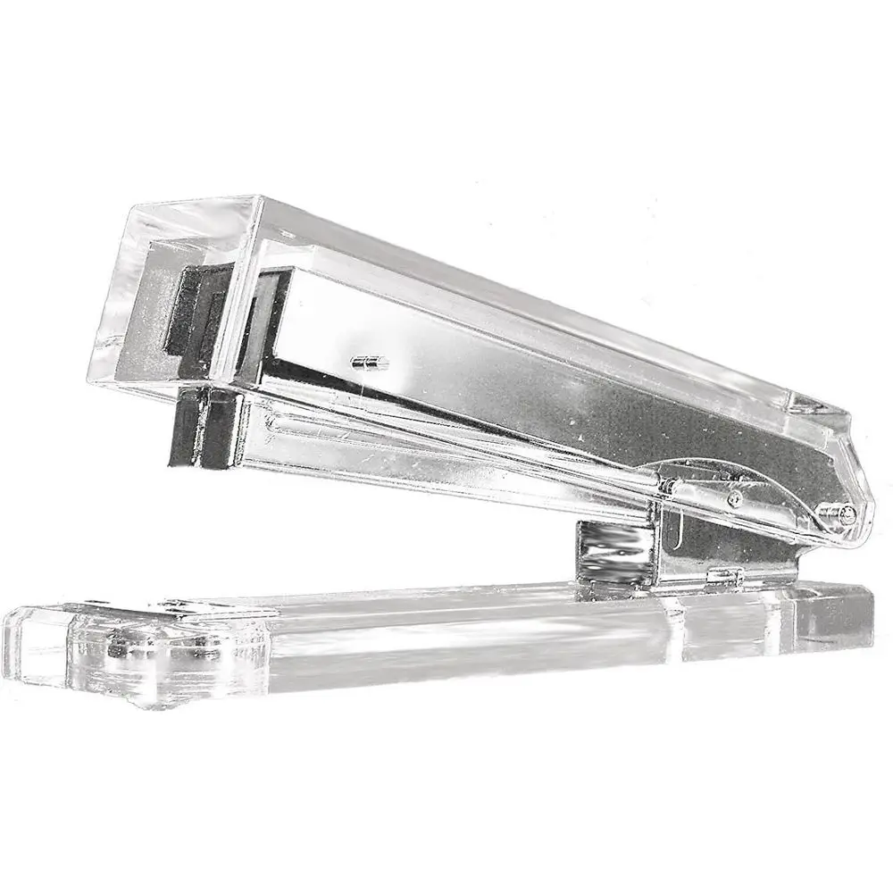 

Large Capacity Acrylic Stapler with Non-Skid Base, Office Desk Organizer, Holds Full Strip of Staples