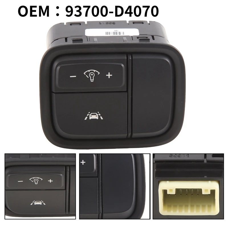 93700D4070 Side Crash Pad Switch Assy For KIA Optima K5 2016+ Brightness Button Radar Assisted Anti-Slip Button