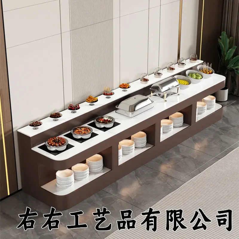 Canteen hosting B & B buffet table Hotel restaurant Breakfast table Seasoning table Insulation  Fruit dish booth