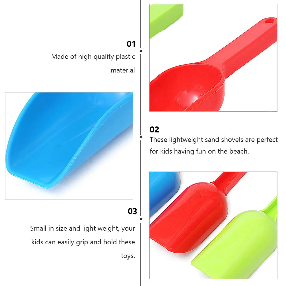 4 個子供用シャベル強力で耐久性のある完璧なサイズ小さなビルダー砂浜遊びギフト子供用シャベルビーチおもちゃ子供用プラスチックシャベル