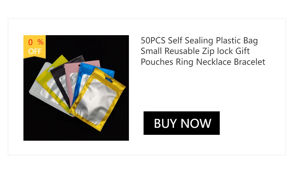 10/20PCS Transparent Plastic Pouches PVC Zipper Bag For Jewelry Bracelet Necklace Earrings Gift Storage Small Business Packages