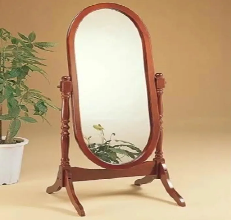 Smart space-saving ladder mirror with integrated storage rack for easy organization