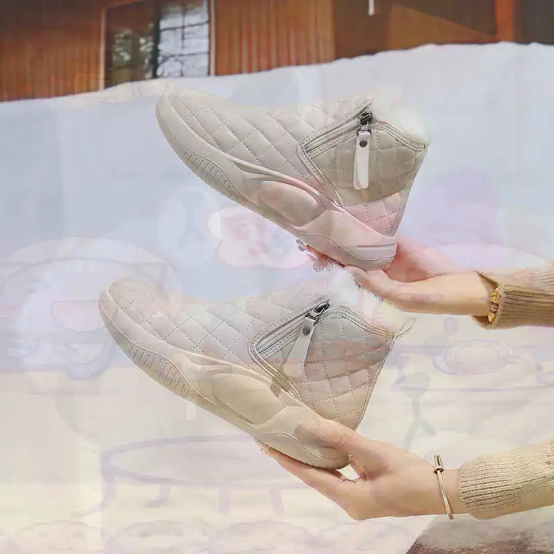 حذاء دافئ جدًا للآباء، حذاء رياضي عالي القطع، حذاء نسائي، موديلات رياضية من 4 سنوات إلى 12 سنة، حذاء رياضي حقيقي #2