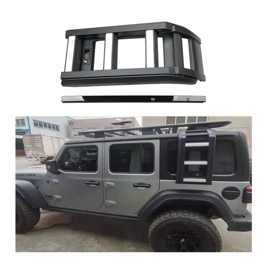 

PLUSBEAM JL Foldable Ladder 4x4 Vehicle Exterior Accessories Roof Rack Ladder For Jeep Wrangler Jk JL Auto Accessories