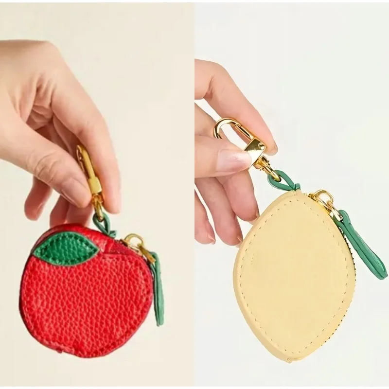 Cute Girl's Strawberry Coin Purs Sweet Style Keychain Student Backpack Pendant New Dual-purpose Bag Pendant Wallet Mini Bag Gift
