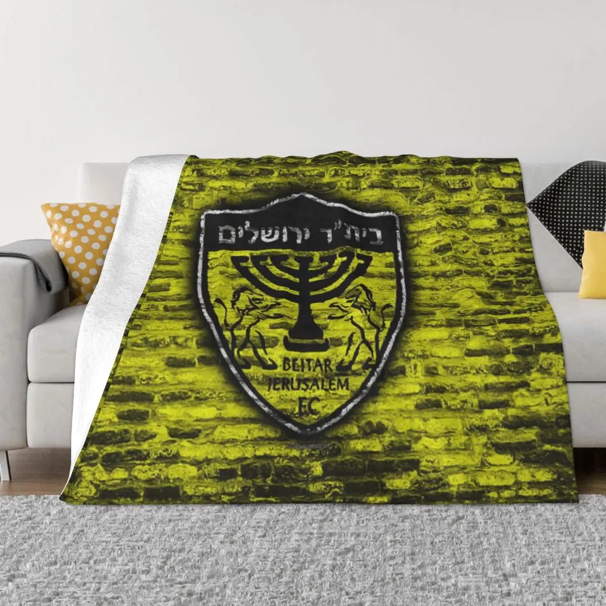 

Beitar Jerusalem 000291 Quilt Bed Blankets Custom Blanket Couple Blankets Winter Warm Blanket Throw Blanket