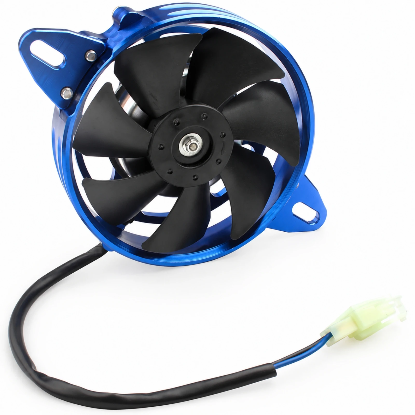 ATV Heat Exchanger Cooling Fan Replacement 4 Inch 12V Electric Heat Exchanger Cooling Fan Long-Lasting Compact