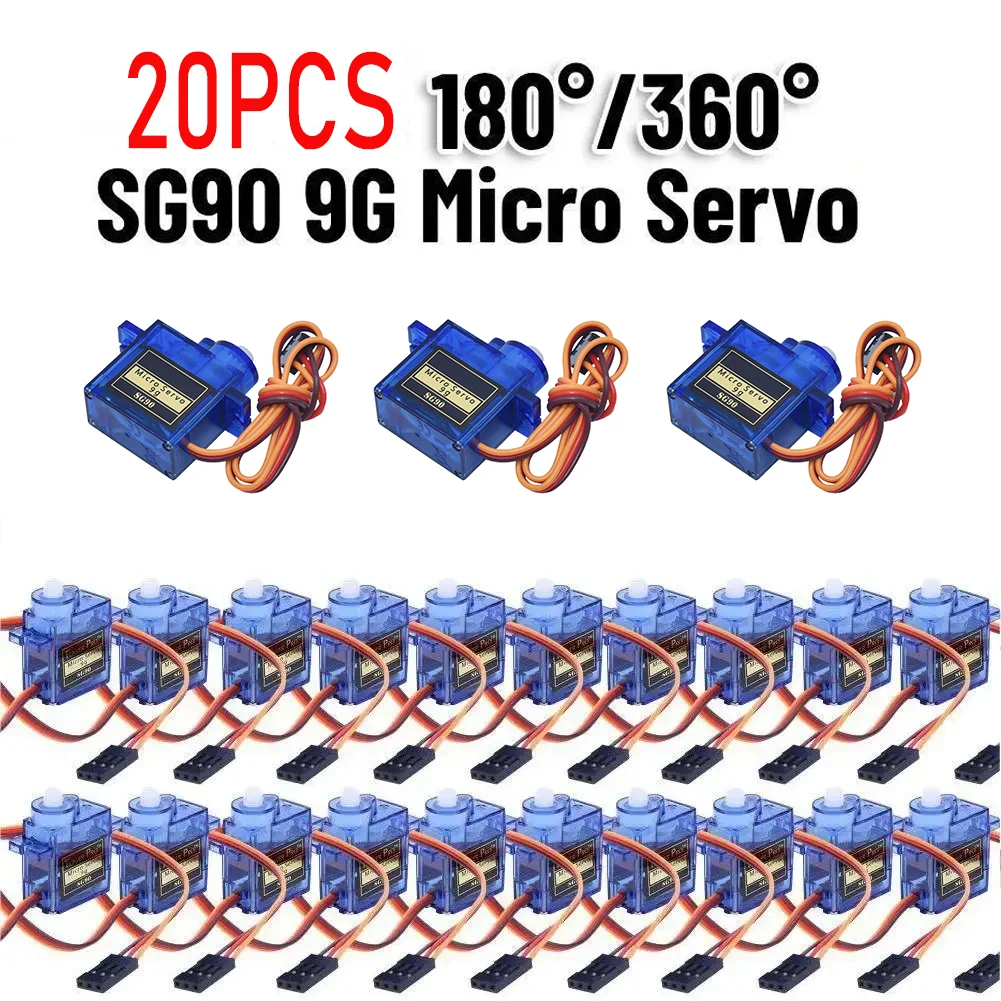 1-20pcs SG90 Micro Servo Motor For RC Planes Fixed Wing Aircraft Model Telecontrol Aircraft Toys Mini Servo Motor 450 Helicopter