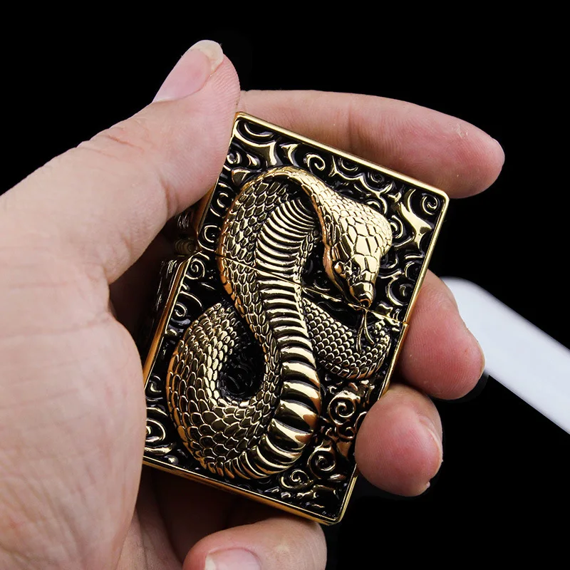 

ZORRO Pure Copper Kerosene Windproof Lighter Classic Metal Heavy Armor Cobra King Lighter Smoking Accessories Men's Gift