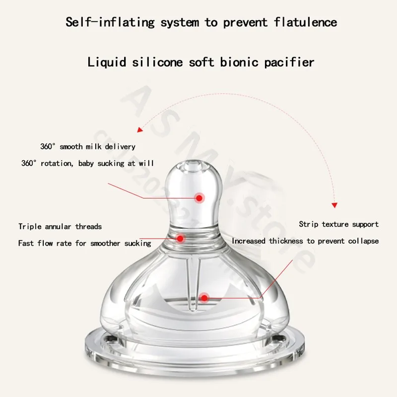 신생아 광구경 PP병/240ML300ML 대용량병/BPA프리병/PP 배앓이 방지병/6개월 이상 유아용