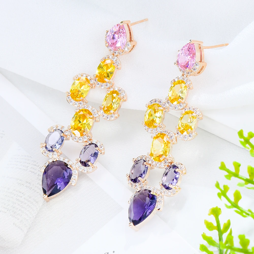 

missvikki Romantic DIY Cute Blue Ball Pendant Earrings For Women Bridal Wedding Girl Daily Surper Jewelry High Quality