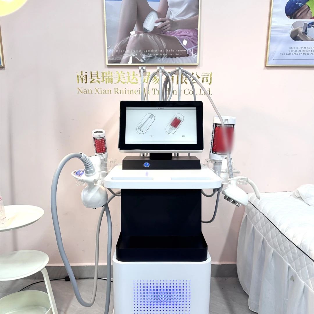 Máquina de adelgazamiento con rodillo de cavitación, quemagrasas, estiramiento de la piel, reducción de grasa, punta de radiofrecuencia Facial, adelgazamiento