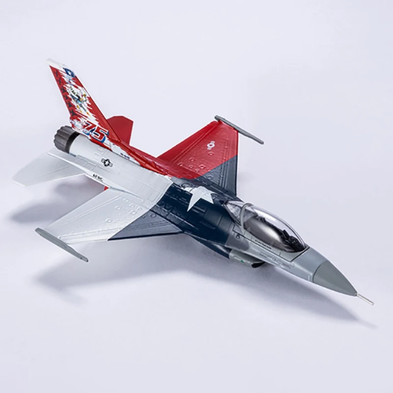 Diecast 1:100 Scale Thunderbirds F-16 F16 Fighting Falcon Fighter 457 Squadron Alloy Simulation Model Toy For Collection