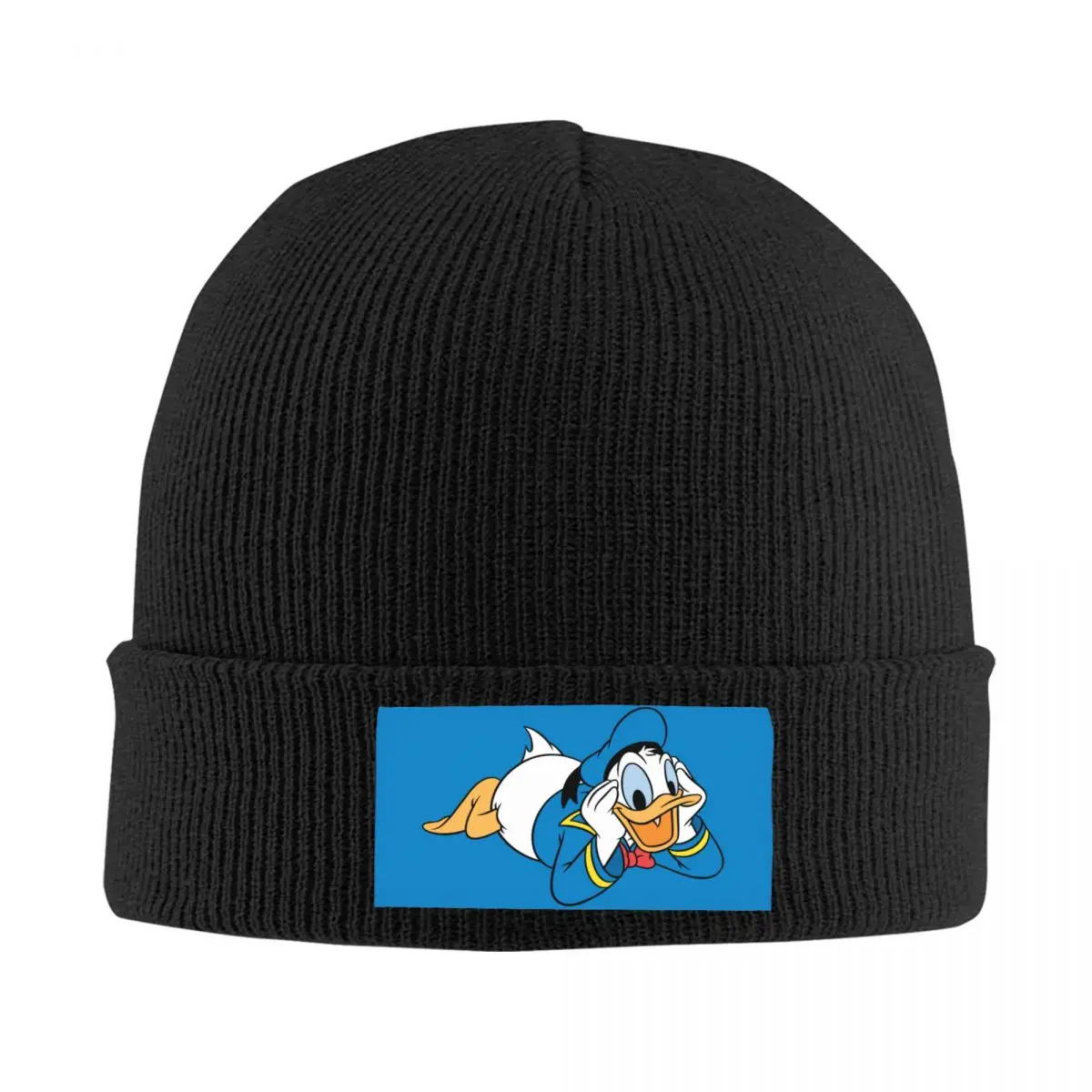 Custom Donald Duck Anime Manga Bonnet Hat Knit Hats Men Women Fashion Unisex Warm Winter Beanies Cap