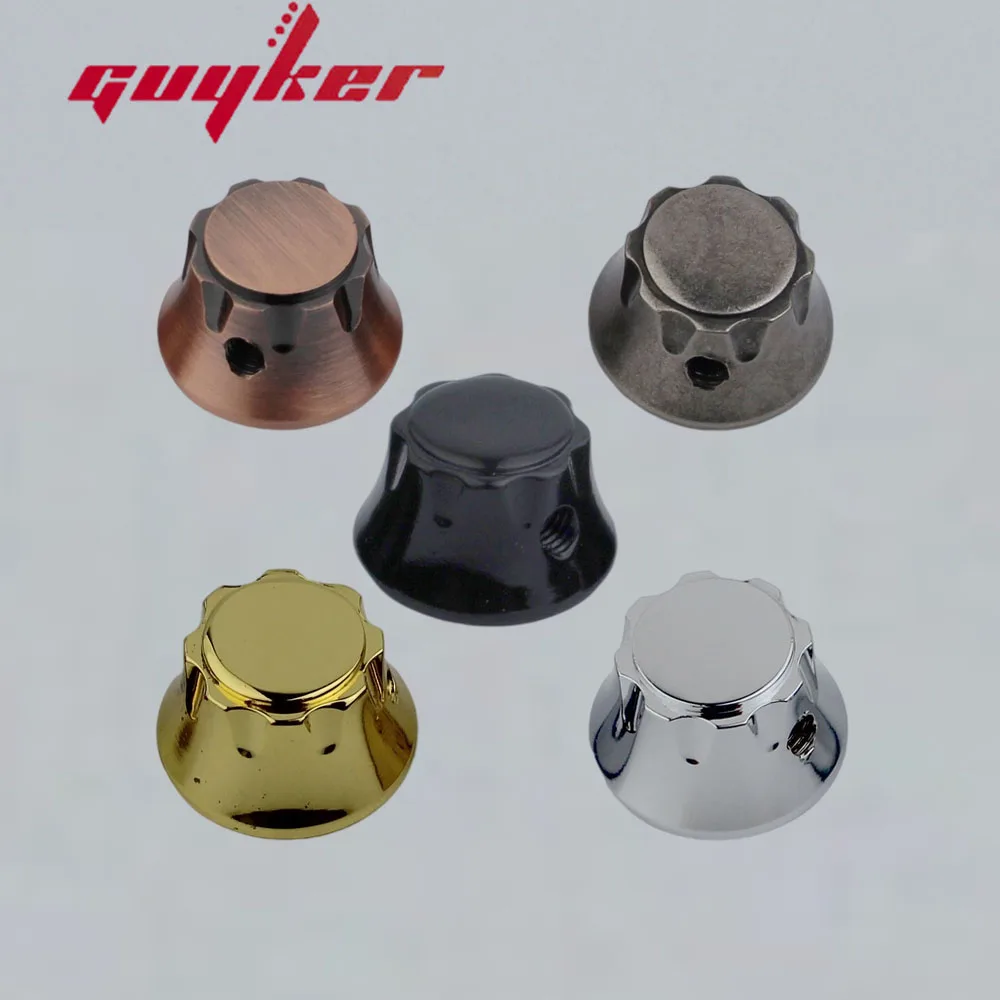 3PCS GUYKER Electric Guitar Bass Control Knobs Copper Butterfly style Three color options