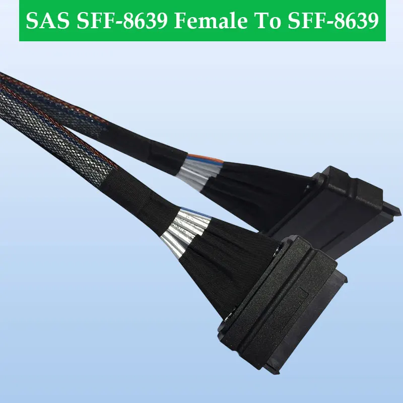 ADT-Link MINI SAS SFF-8639 Female To SFF-8639 Female Server Hard Disk High-speed Cable Length Optional 0.5M 1M