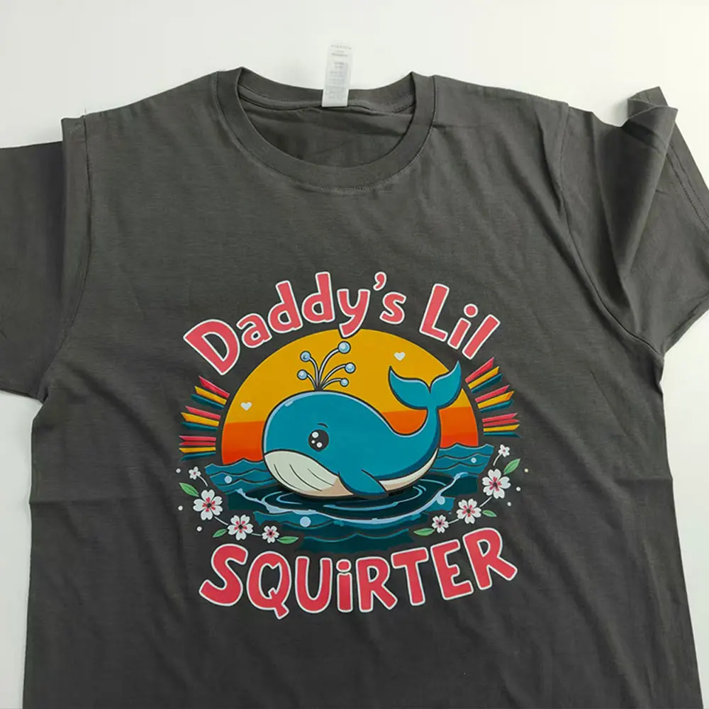 

Неопреждающая забавная женская футболка с надписью «Папа» Lil Squirter для несправы, юмористическая футболка для взрослых, повседневная одежда с круглым вырезом и короткими рукавами