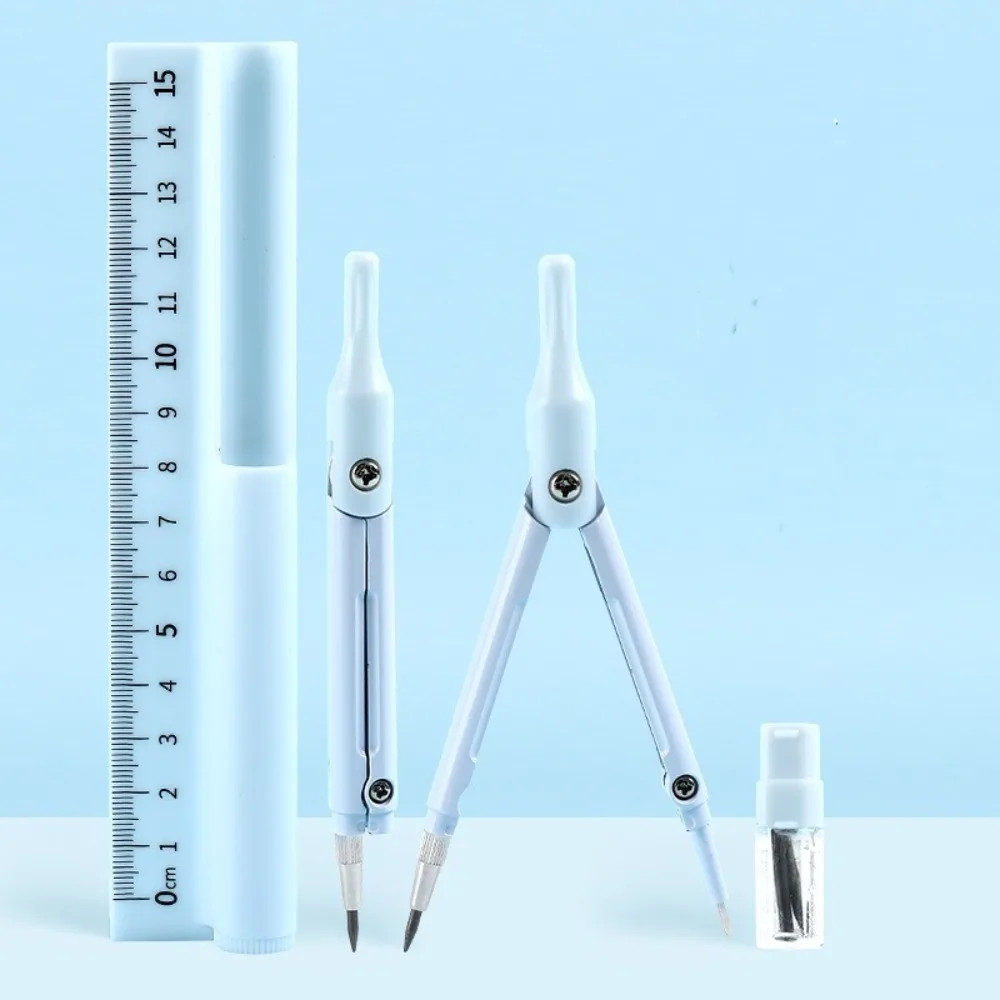 3-in-1 Compass Ruler Set Stationery Set Measuring Ruler Function Ruler Mathematics Pencil Compass Kit School Office