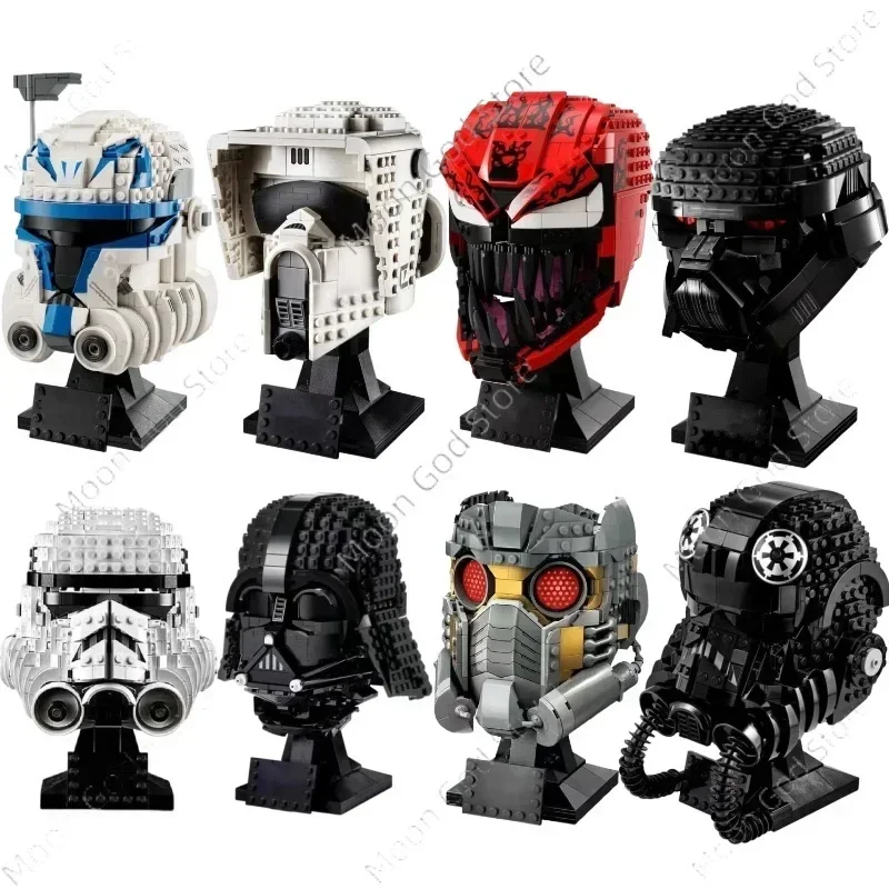 New Wars Helmet Building Blocks 75276 75304 75274 Stormtrooper,TIE Fighter Pilot,Dasveida Helmet Bust Model Toys For Kids Gifts